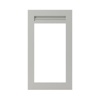Porte de meuble de cuisine vitrée Garcinia gris ciment mat l. 50 cm x H. 90 cm GoodHome - Goodhome