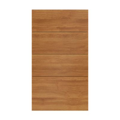 Façade de cuisine 3 tiroirs et 1 casserolier Chia décor chêne fumé l. 40 cm x H. 72 cm GoodHome - Goodhome