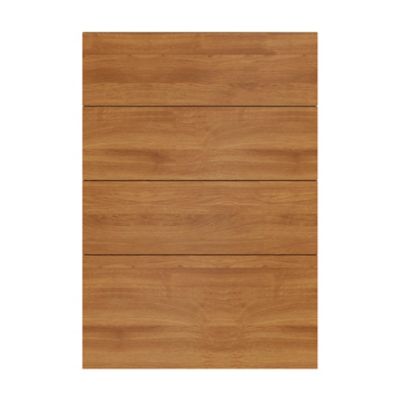 Façade de cuisine 3 tiroirs et 1 casserolier Chia décor chêne fumé l. 50 cm x H. 72 cm GoodHome - Goodhome