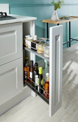 Rangement épices coulissant pour meuble de cuisine GoodHome Pebre 15 cm, 2 niveaux - Goodhome