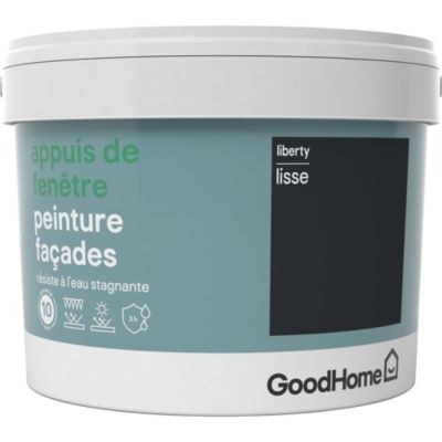 Peinture extérieure appuis de fenêtre GoodHome noir Liberty 2,5L