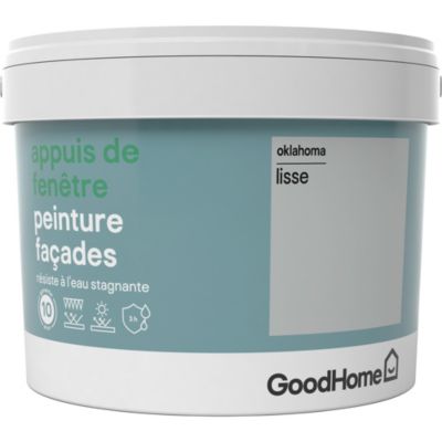 Peinture extérieure appuis de fenêtre GoodHome gris Oklahoma 2,5L