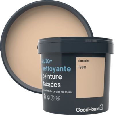 Peinture extérieure façade autonettoyante Premium GoodHome beige Dominica 5L