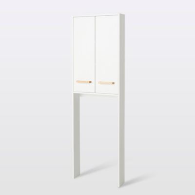 Armoire WC GoodHome Ladoga blanc L. 60 x H. 190 x P. 15 cm