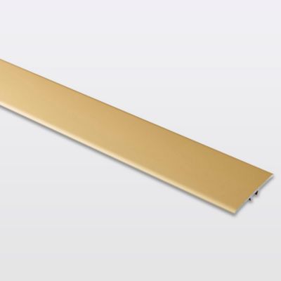 Barre de seuil extra-plate en aluminium décor doré mat GoodHome 37 x 930 mm