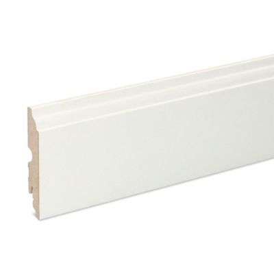Plinthe MDF Blanc GoodHome 220 x 9 cm Décor 10 (vendue à la pièce)
