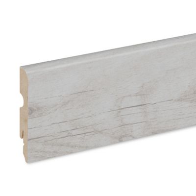 Plinthe MDF 220 x 8 cm Décor 35 blanc (vendue à la pièce)