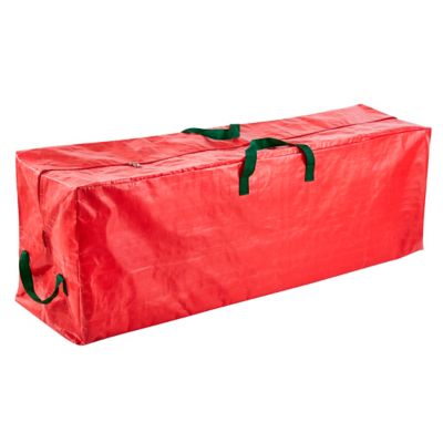 Sac de rangement PVC pour sapin de Noël L.137 x l.36 x H.47 cm rouge