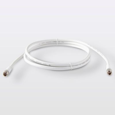 Câble coaxial 3C2V ø9.52 mm Mâle / Mâle blanc, 1.5 m