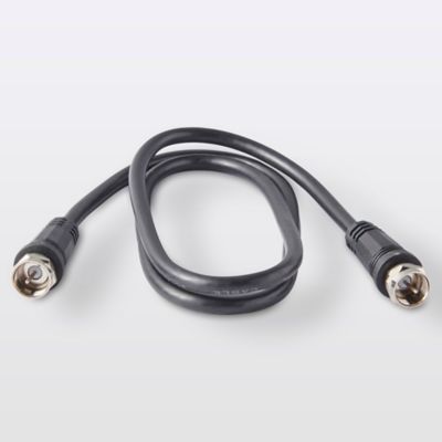 Câble Type F Mâle / Mâle noir Blyss, 0.75 m