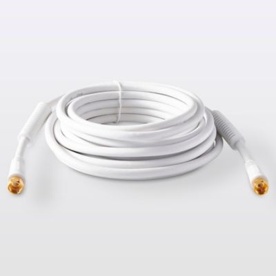 Câble type F Mâle / Mâle blanc Blyss Doré, 5 m