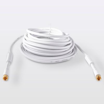 Câble type F Mâle / Mâle blanc Blyss Doré, 10 m