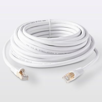 Câble RJ45 Mâle / Mâle Catégorie 6E blanc Blyss, 1 m