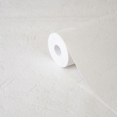 Papier peint vinyle sur intissé GoodHome Lancon blanc cassé