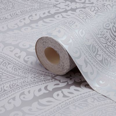 Papier peint vinyle sur papier duplex Celosi gris