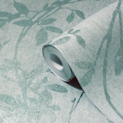 Papier peint vinyle sur intissé GoodHome Hirta vert d'eau