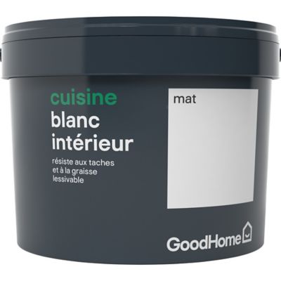 Peinture cuisine GoodHome blanc mat 2 5L