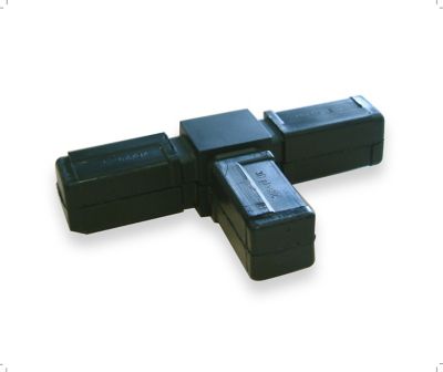Connecteur triple pour tube carré Diall 20 x 20 mm horizontal