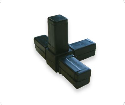 Quadruple connecteur pour tube carré Diall 20 x 20 mm