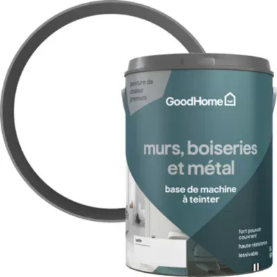 Peinture murs, boiseries et métal intérieur GoodHome satin base C 5L