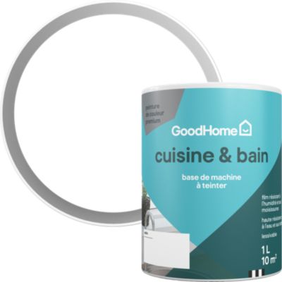 Peinture cuisine et salle de bains GoodHome satin base B 1L