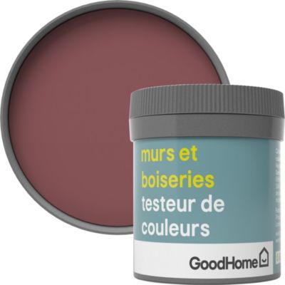 Testeur peinture murs et boiseries GoodHome rouge Kensington satin 50ml