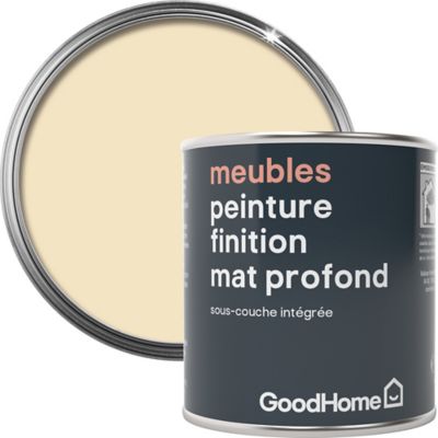 Peinture de rénovation meubles GoodHome blanc Toronto mat profond 125ml