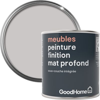 Peinture de rénovation meubles GoodHome blanc White Plains mat profond 125ml