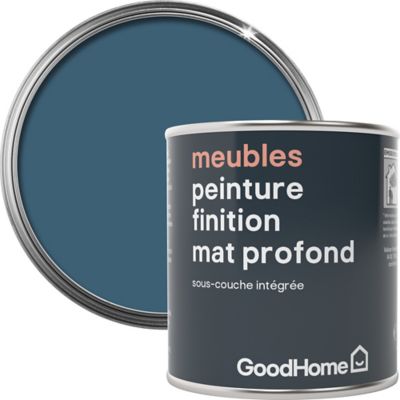 Peinture de rénovation meubles GoodHome bleu Antibes mat profond 125ml
