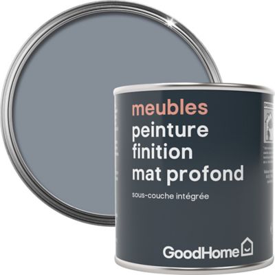 Peinture de rénovation meubles GoodHome gris Cincinnati mat profond 125ml