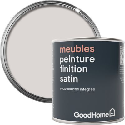 Peinture de rénovation meubles GoodHome blanc Calgary satin 125ml