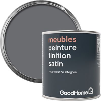 Peinture de rénovation meubles GoodHome gris Meriden satin 125ml