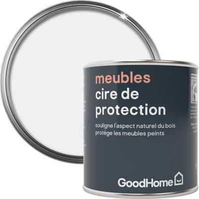Cire de protection pour meubles GoodHome blanc mat 125ml