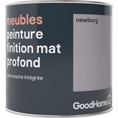 Peinture de rénovation meubles GoodHome gris Newburg mat profond 0,5L