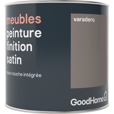Peinture de rénovation meubles GoodHome marron Varadero satin 0,5L