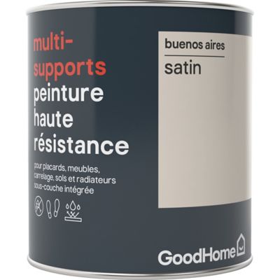 Peinture haute résistance multi-supports GoodHome beige Buenos Aires satin 0,75L