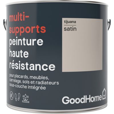 Peinture haute résistance multi-supports GoodHome beige Tijuana satin 2L