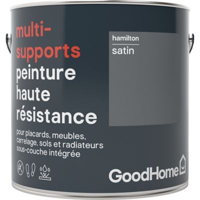 Peinture haute résistance multi-supports GoodHome gris Hamilton satin 2L
