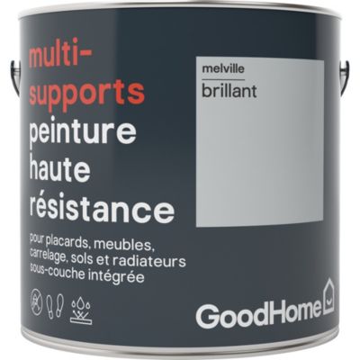 Peinture haute résistance multi-supports GoodHome gris Melville brillant 2L