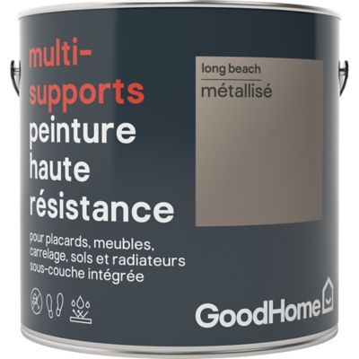 Peinture haute résistance multi-supports GoodHome or Long Beach métallisé 2L