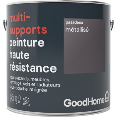 Peinture haute résistance multi-supports GoodHome argent Pasadena métallisé 2L