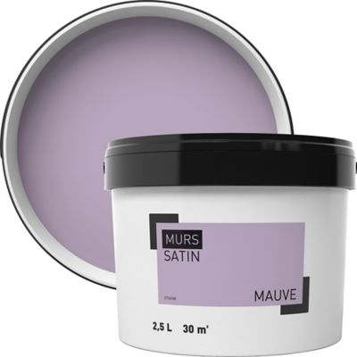 Peinture murale couleur mauve satin 2,5L