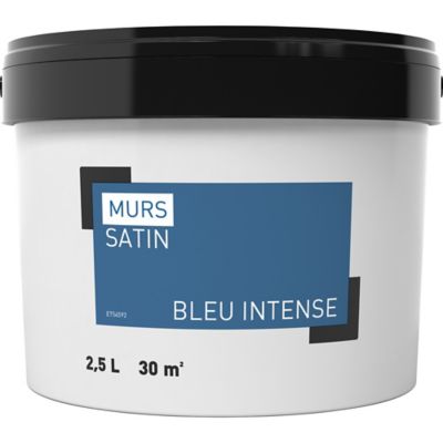 Peinture murale bleu intense satin 2,5L | Castorama