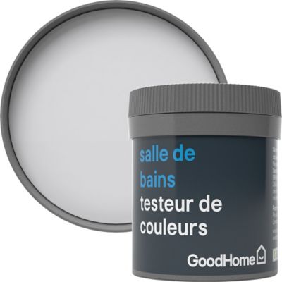 Testeur peinture salle de bains GoodHome gris Whistler satin 50ml