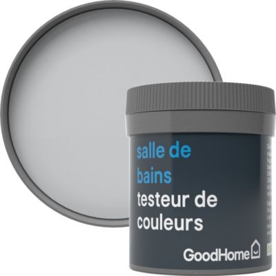 Testeur peinture salle de bains GoodHome gris Melville satin 50ml