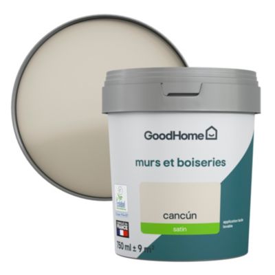 Peinture murs et boiseries GoodHome beige Cancún satin 0,75L
