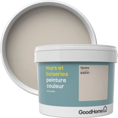 Peinture murs et boiseries GoodHome beige Tijuana satin 2,5L