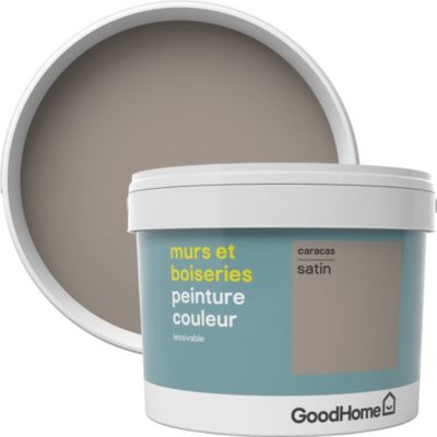 Peinture murs et boiseries GoodHome beige Caracas satin 2,5L