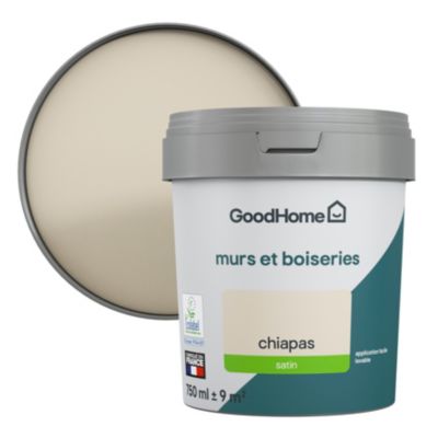 Peinture murs et boiseries GoodHome beige Chiapas satin 0,75L