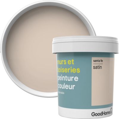 Peinture murs et boiseries GoodHome beige Sante Fe satin 0,75L